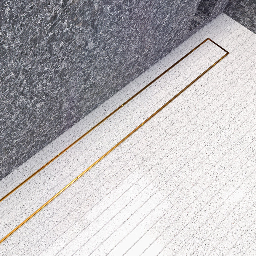 Linsol 1200 Tile Insert Channel Grate Brushed Brass (7194230882455)