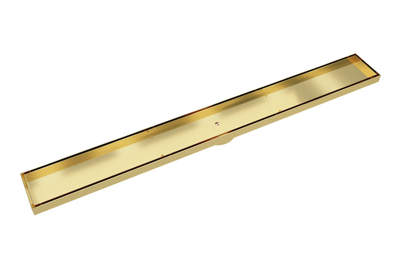 Linsol 900 Tile Insert Channel Grate Brushed Brass (7196440232087)