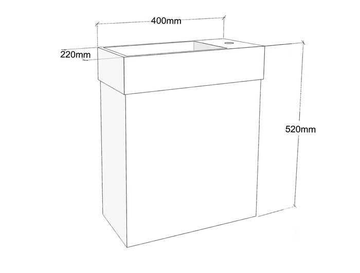 Inspire 400 Cabinet One Door <span class="deliveredinstalled"></span>