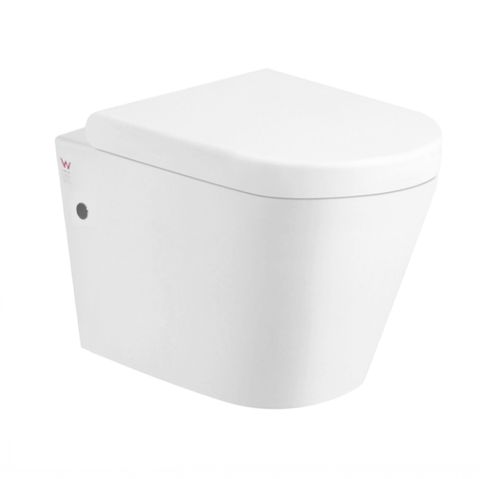 Inspire Alzano Gloss White Rimless Wall-Hung Toilet Pan