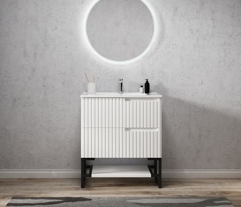 Otti Noosa Matte White Wall Hung Vanity 750mm
