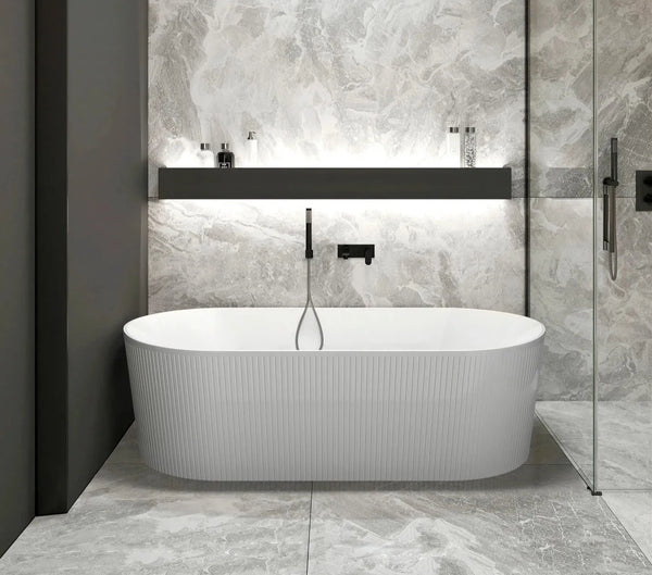 Otti Noosa 1700mm Freestanding Bath - Gloss White