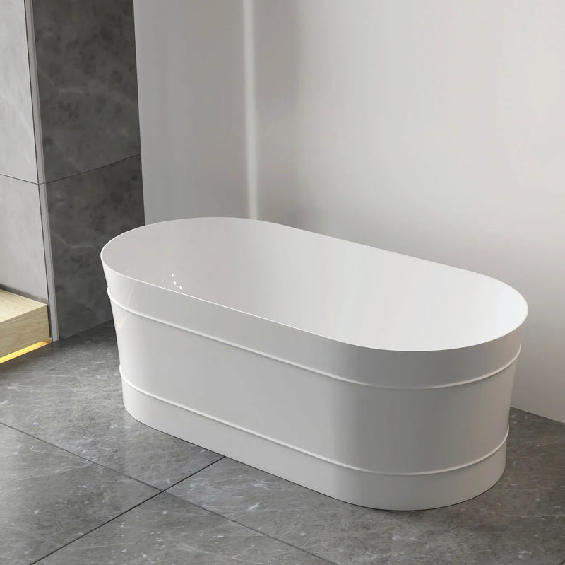 Otti Bondi 1700mm Freestanding Bath Gloss White