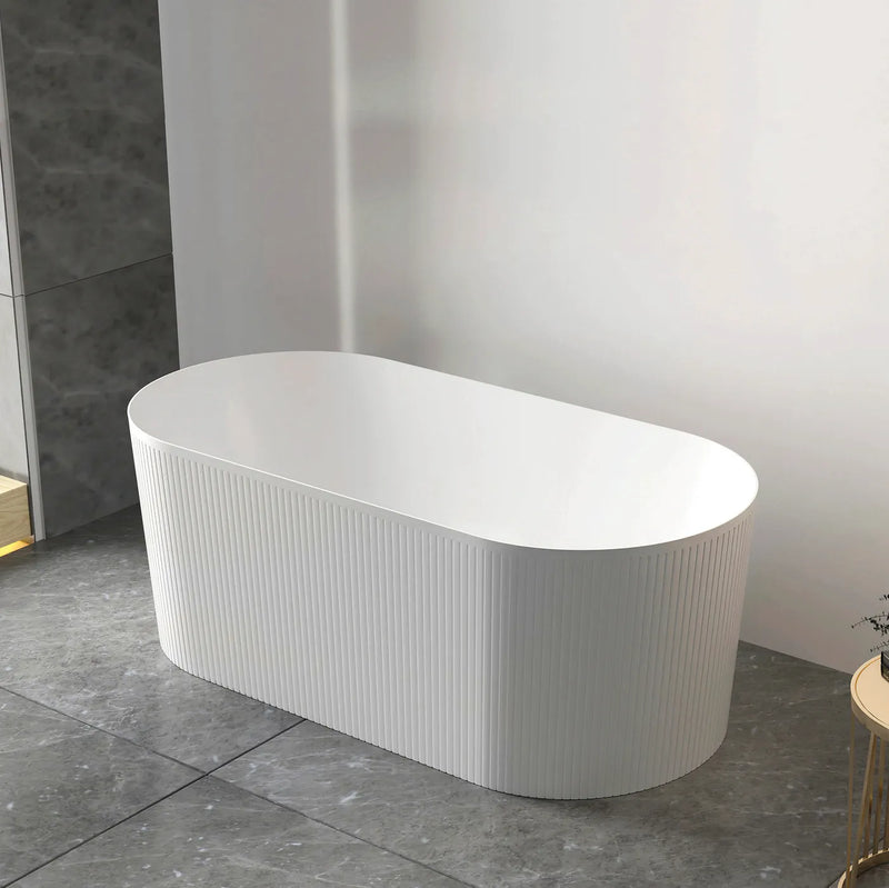 Otti Noosa 1500mm Freestanding Bath Gloss White