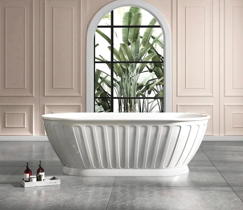 Otti Kensington 1700mm Freestanding Bath Gloss White