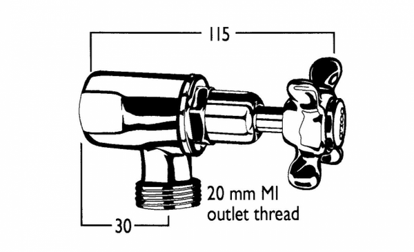 CB Ideal Heritage Washing Machine Cock