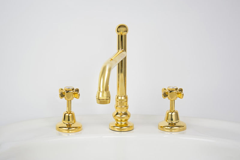 CB Ideal Heritage Basin Set with Swivel Victor Outlet