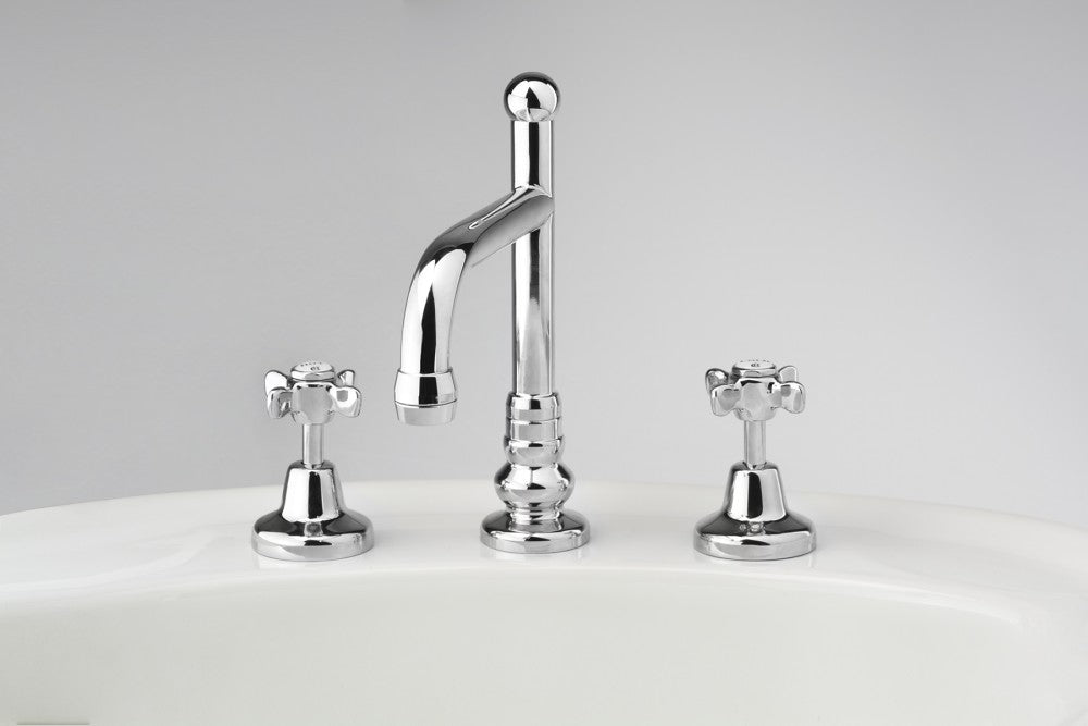 CB Ideal Heritage Basin Set with Swivel Victor Outlet