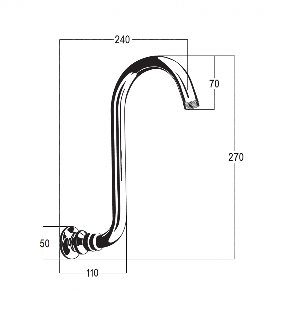 CB Ideal Heritage Flamingo Shower Arm