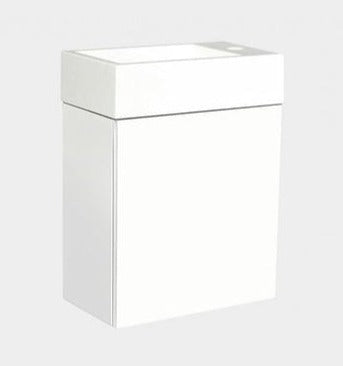 Inspire G/White One Door compact Wall Hung Vanity  400mm