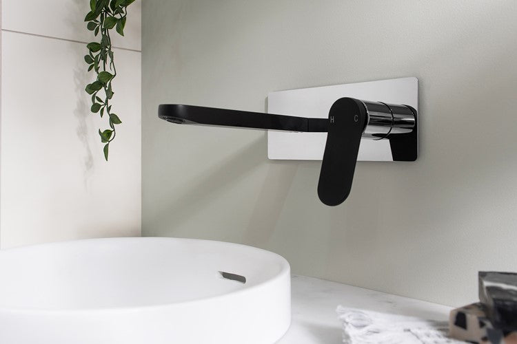 ADP Liberty Wall Basin Mixer Set Chrome & Matte Black
