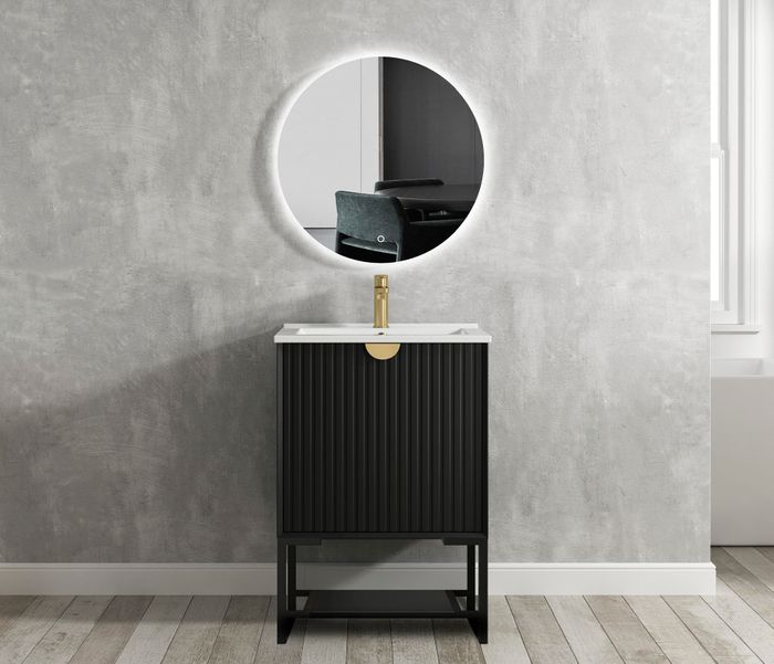 Otti Marlo Matte Black Wall Hung Vanity 600mm