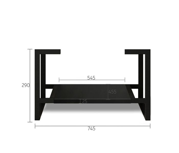 Otti Marlo Matte Black Wall Hung Vanity 750mm