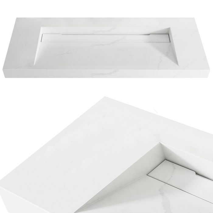 Otti Moonlight Wall Hung Matte White Basin 1200x460