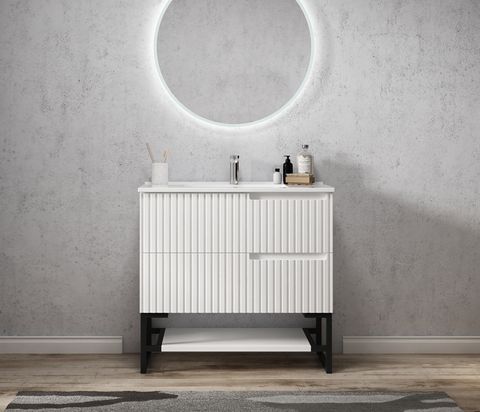 Otti Noosa Matte White Wall Hung Vanity 900mm