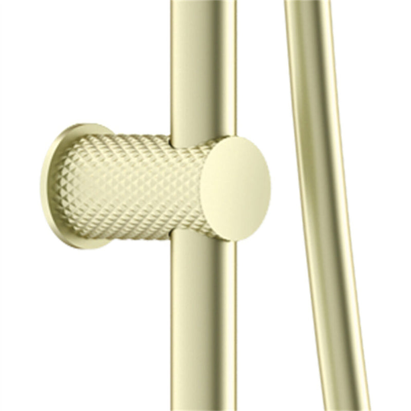 Nero Opal Single Rail Shower Brushed Gold