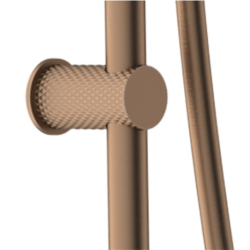 Nero Opal Single Rail Shower Brushed Bronze