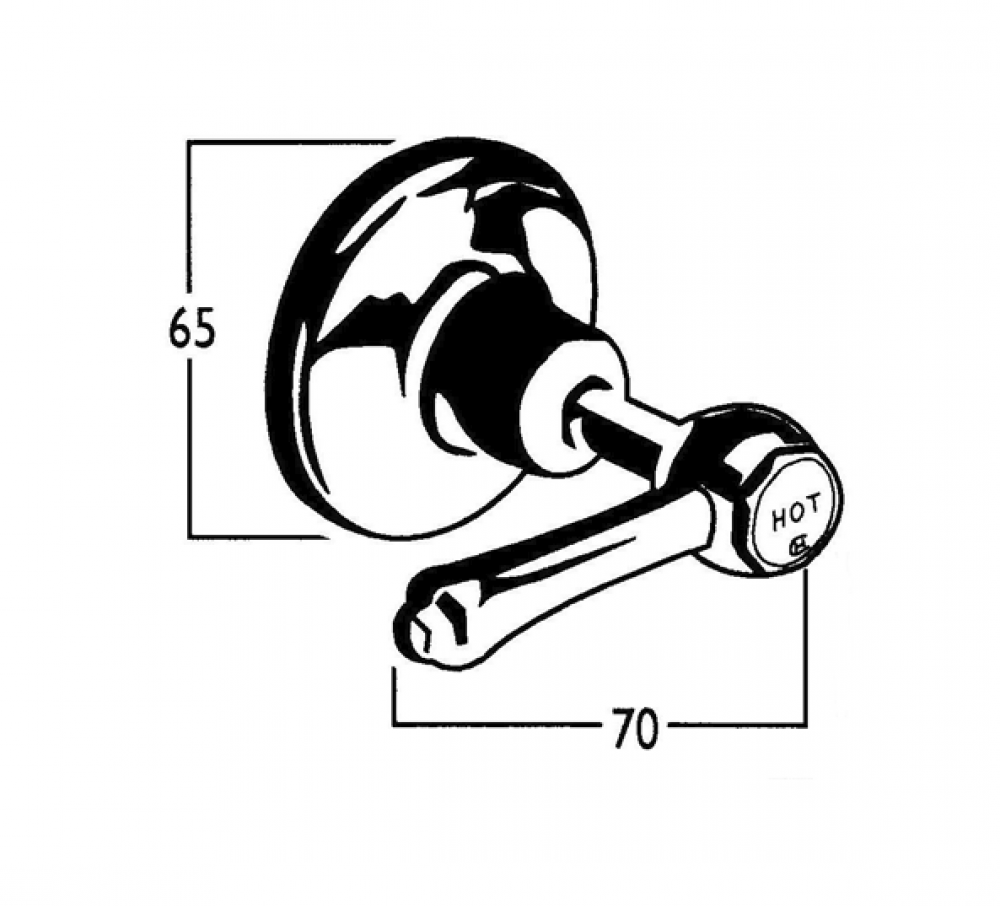 CB Ideal Roulette Lever Wall Top Assembly