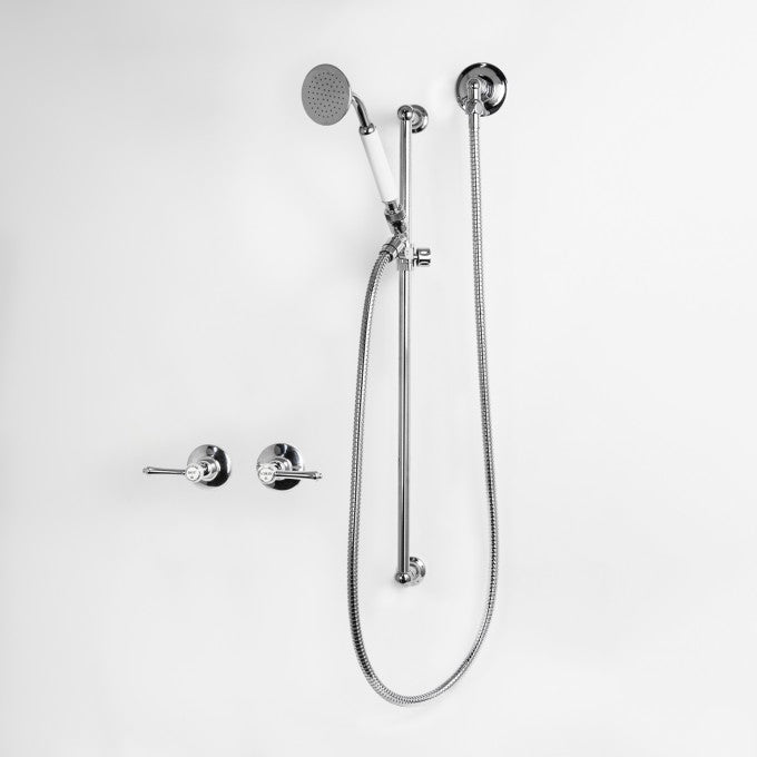 antique shower rail coloured finish