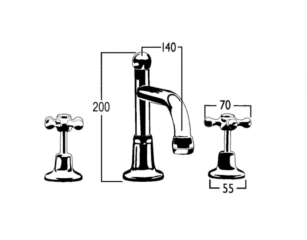 CB Ideal Roulette Basin Set With Swivel Victor Outlet