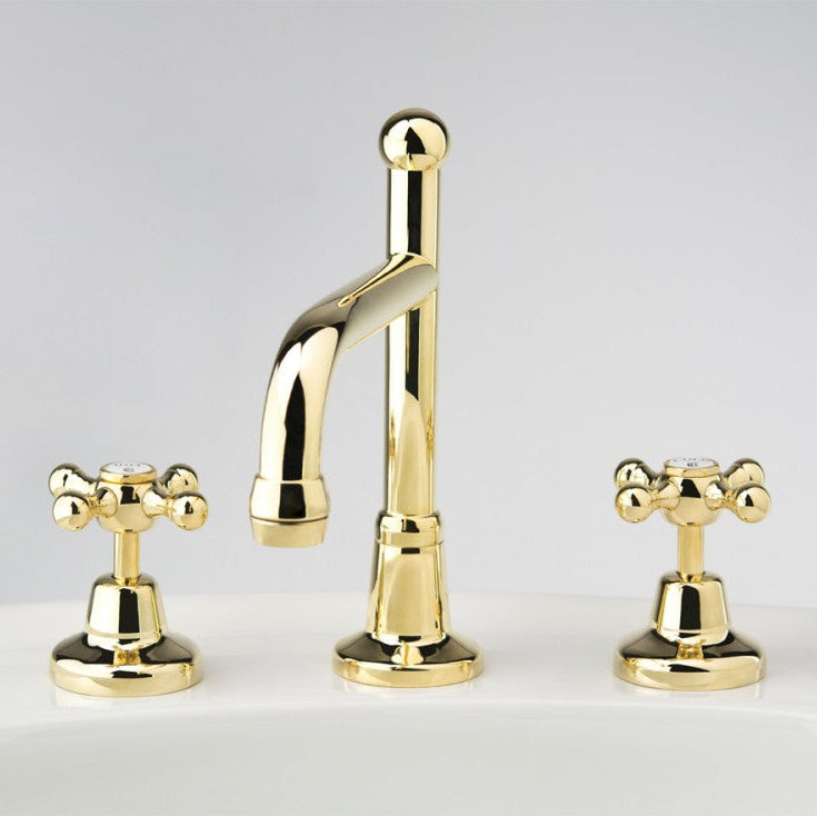 CB Ideal Roulette bathroom Basin 3 piece tap Set With Swivel Victor Outlet 