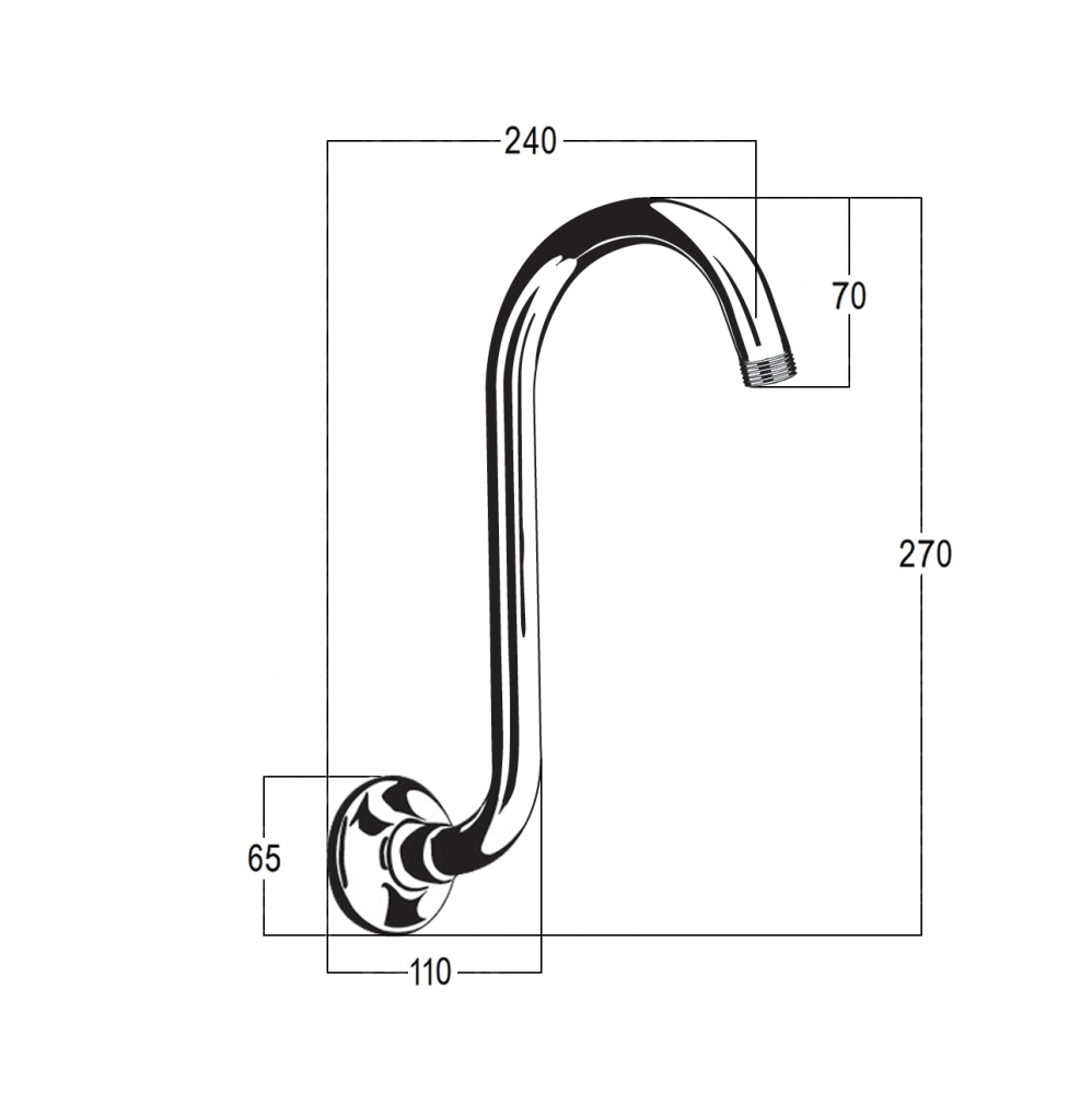 CB Ideal Roulette Flamingo Shower Arm