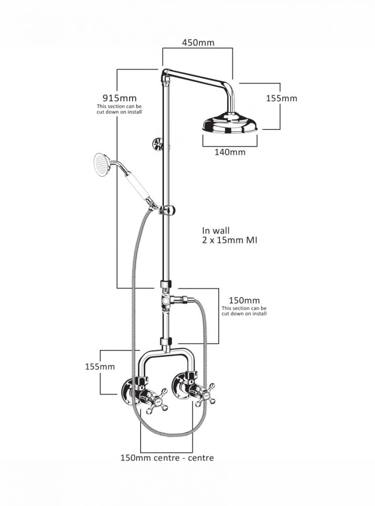 CB Ideal Roulette Alcove Combination Shower