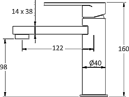 Vetto Basin Mixer Gun Metal (7152470163607)