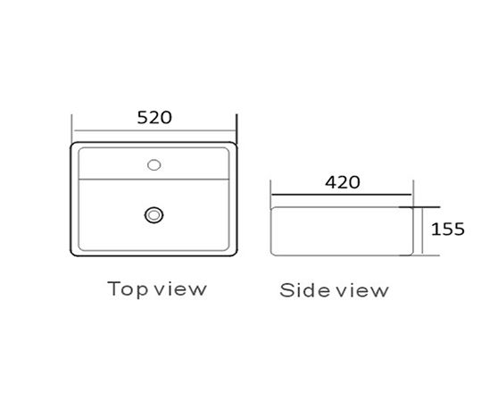 Basin Square 520 x 420 x 155 (7122997870743)